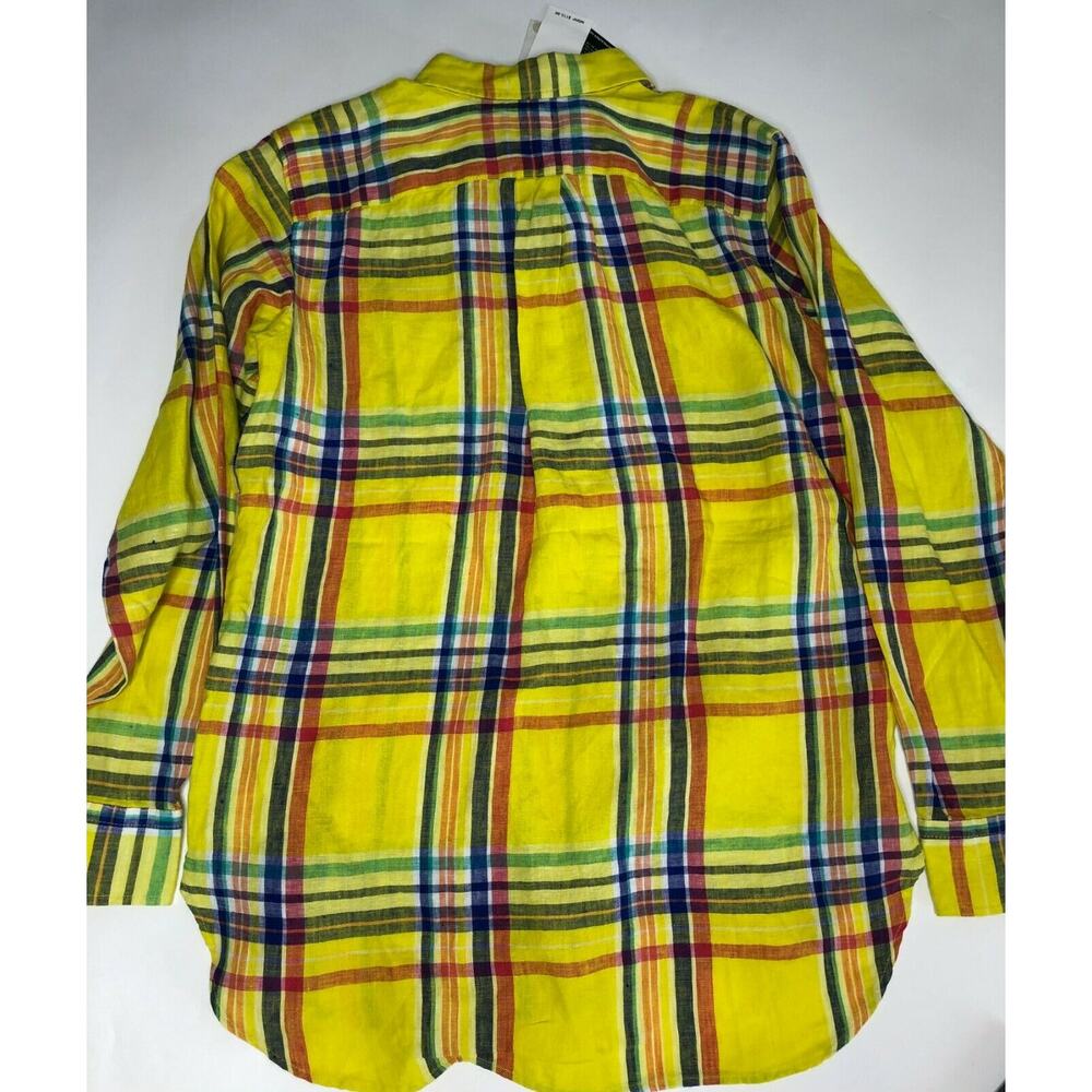 Lauren Ralph Lauren Women's shirt long sleeve 201786821001 Yellow Size PM - Picture 2 of 12